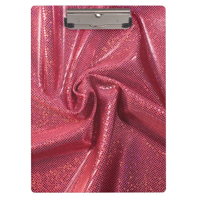 Sequin sparkle glitter look red pink clipboard (Front)