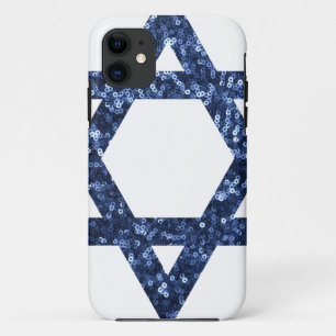 sequin star of david iPhone 11 case