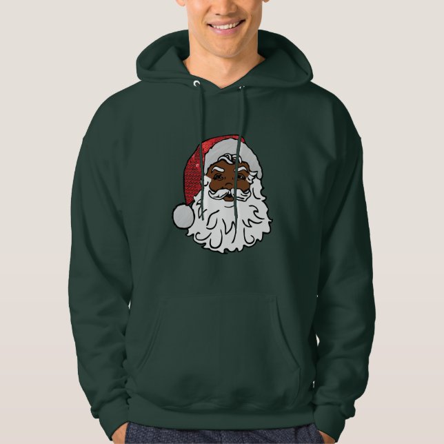 sequined black santa claus hoodie (Front)