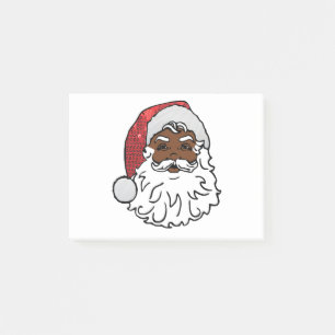 sequined black santa claus post-it notes