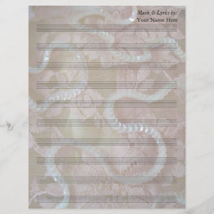 Sequins and Lace  Blank Sheet Music 10 Stave