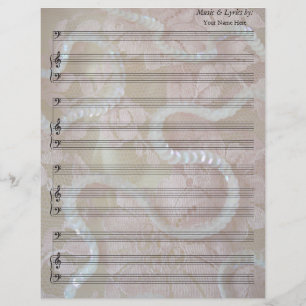 Sequins and Lace  Blank Sheet Music Bass Clef