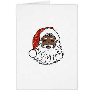 sequins black santa claus