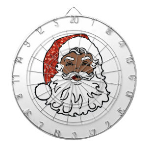 sequins black santa claus dartboard