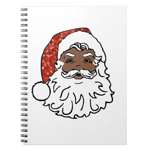 sequins black santa claus notebook (Front)