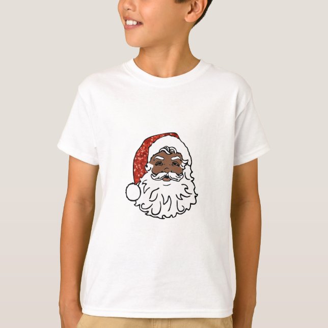sequins black santa claus T-Shirt (Front)