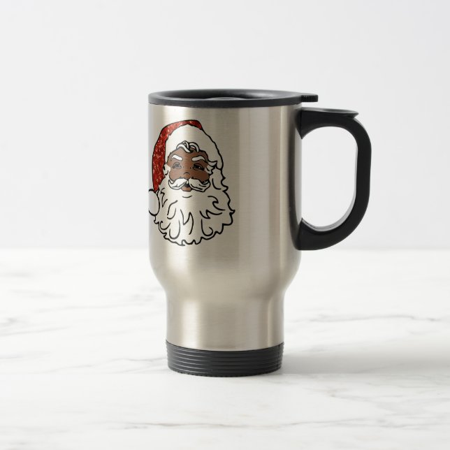 sequins black santa claus travel mug (Right)