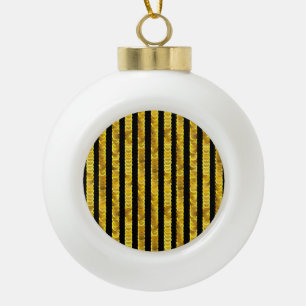 Sequins pattern, beads, rhinestones, 3D fashion. Ceramic Ball Christmas Ornament