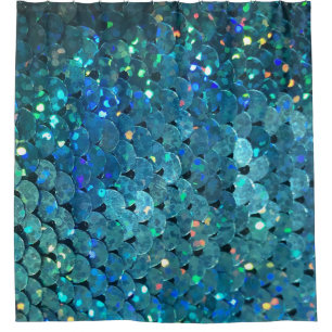 Sequins Sparkle: Macro Abstract Background Shower Curtain