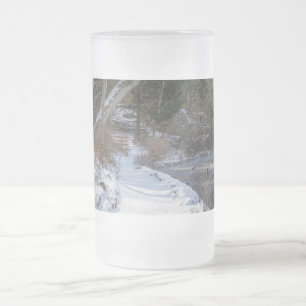 Sequiota Winter Walk Frosted Glass Beer Mug