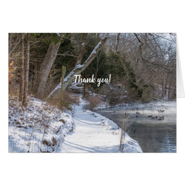 Sequiota Winter Walk Thank You Card (Front Horizontal)