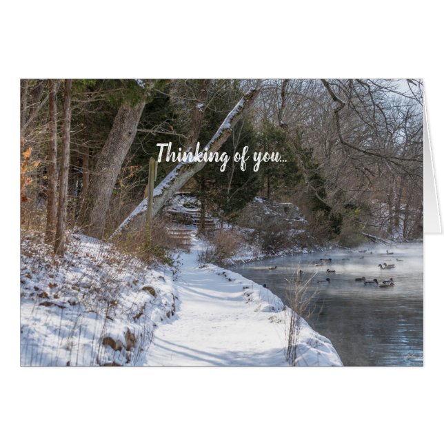 Sequiota Winter Walk Thinking Of You Card (Front Horizontal)