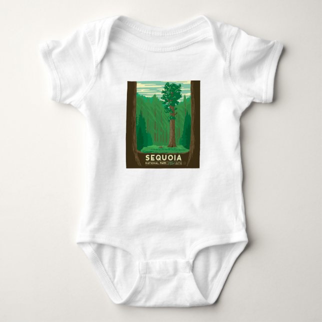 Sequoia National Park Baby Bodysuit (Front)