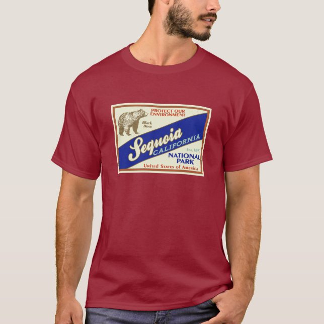 Sequoia National Park (Black Bear) T-Shirt (Front)