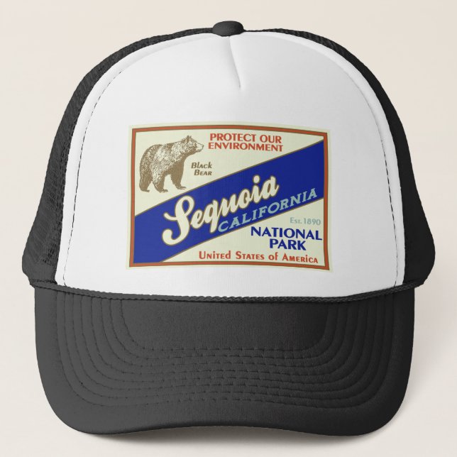 Sequoia National Park (Black Bear) Trucker Hat (Front)