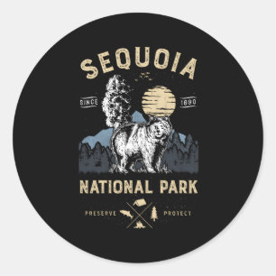Sequoia National Park California Classic Round Sticker