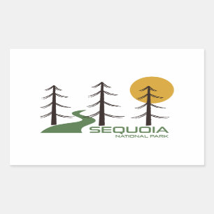 Sequoia National Park California Trail Rectangular Sticker