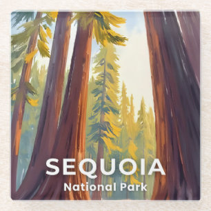 Sequoia National Park California Travel Glass Coaster