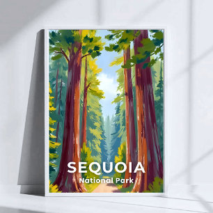 Sequoia National Park California Travel Poster