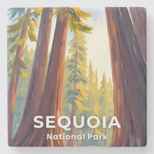 Sequoia National Park   California Travel Stone Coaster