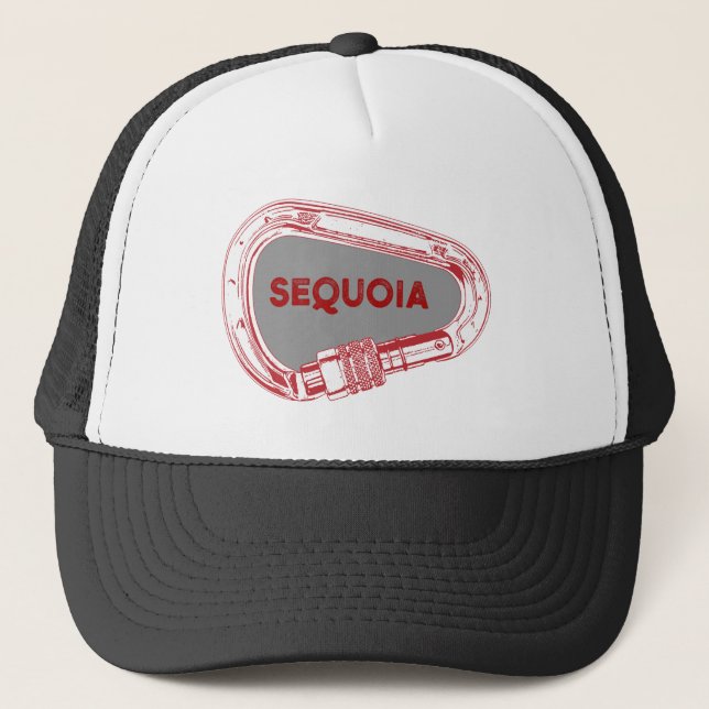 Sequoia National Park Climbing Carabiner Trucker Hat (Front)