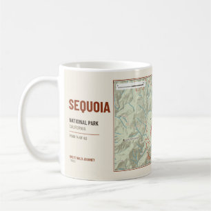 Sequoia National Park Hiking Trail Map Mug