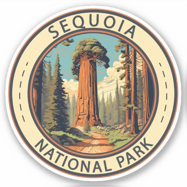 Sequoia National Park Illustration Travel Art (Front)