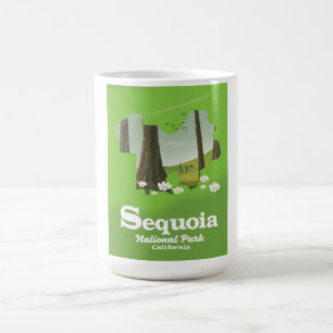 Sequoia National Park map travel poster Magic Mug