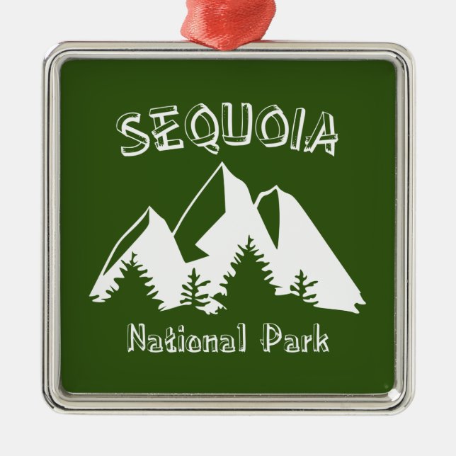 Sequoia National Park Metal Tree Decoration (Front)