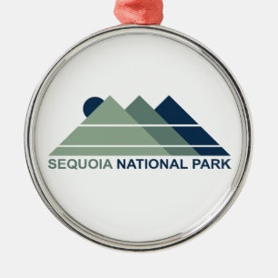 Sequoia National Park Mountain Sun Metal Tree Decoration