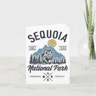 Sequoia National Park Novelty Hiking Camping  Card