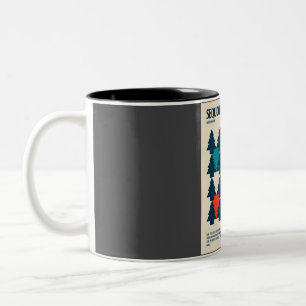 Sequoia National Park Retro Travel Art Two-Tone Coffee Mug