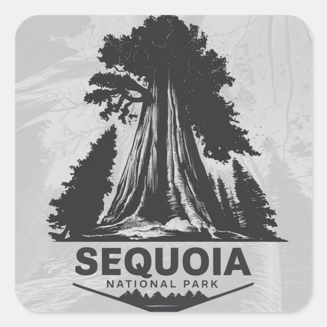Sequoia National Park Square Sticker (Front)