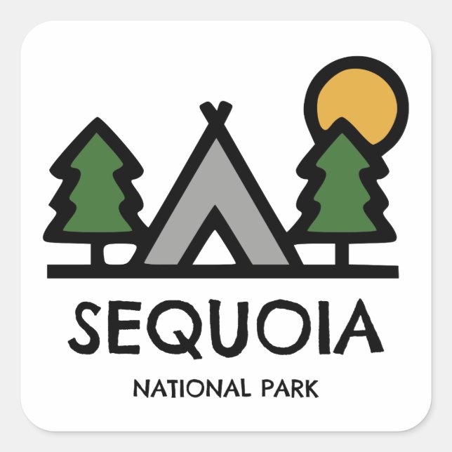 Sequoia National Park Square Sticker (Front)