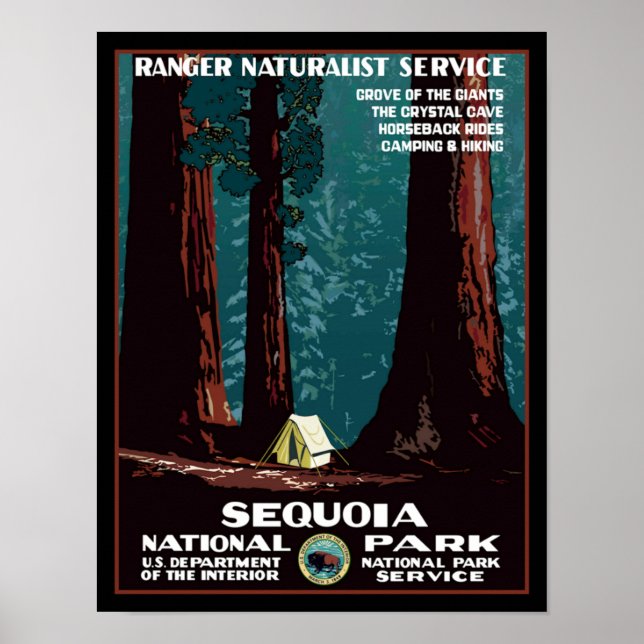 Sequoia National Park Travel Poster (Front)