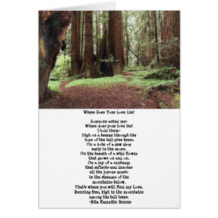 Sequoia Trees Poem Blank Card