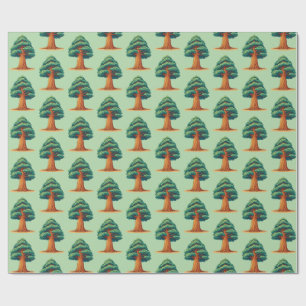 Sequoiadendron giganteum tree wrapping paper