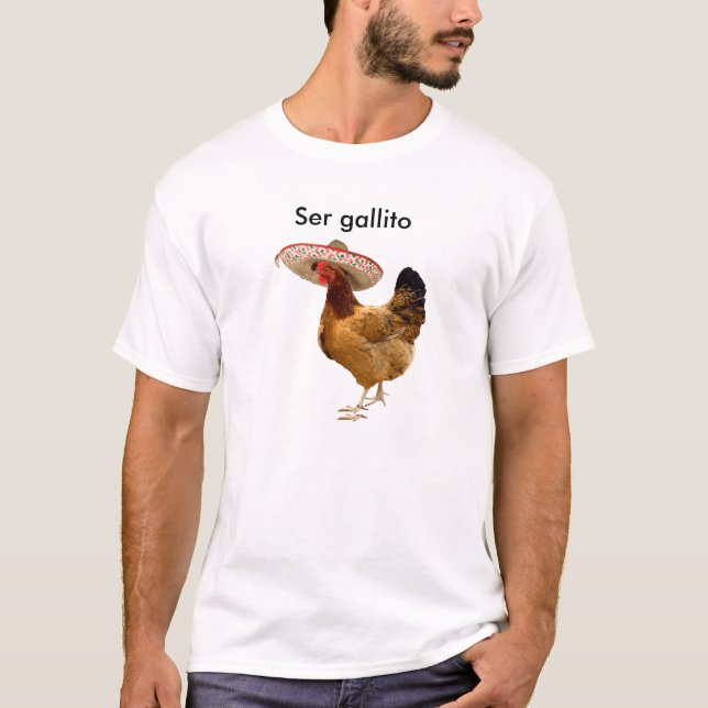 Ser gallito Mexican Rooster Men's Basic T-Shirt (Front)