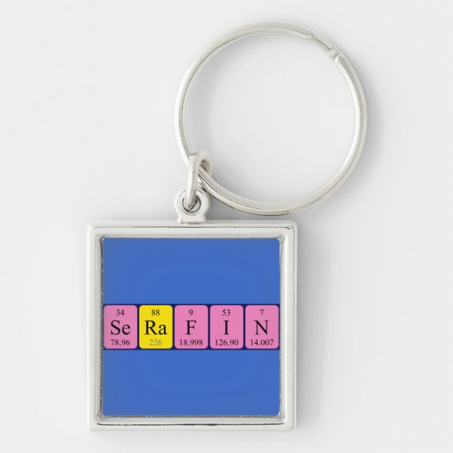 Serafin periodic table name keyring (Front)