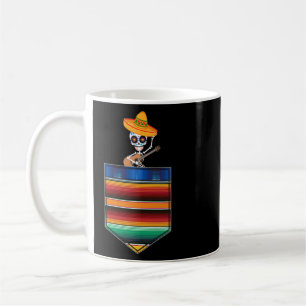 Serape Calaca Blanket Pocket Mexican Fiesta Party  Coffee Mug