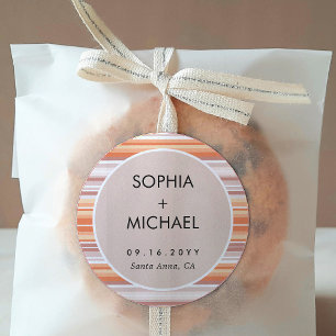 Serape  Fall Season   Minimal Wedding  Classic Round Sticker