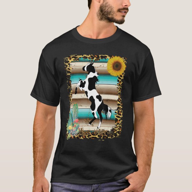 Serape Horse Boho Southwestern Style Equestrian De T-Shirt (Front)