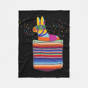 Serape Pocket Pinata Mexican Fiesta (not An Actual Fleece Blanket
