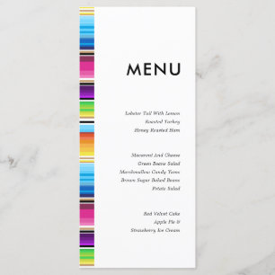 Serape Spring Stripes   Wedding Menu 