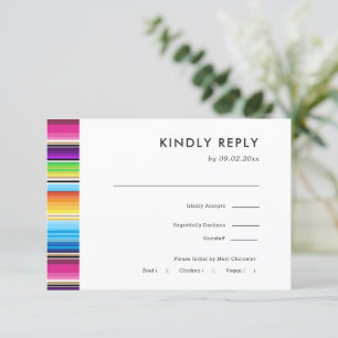 Serape Spring   Wedding RSVP + Meal Choice Card