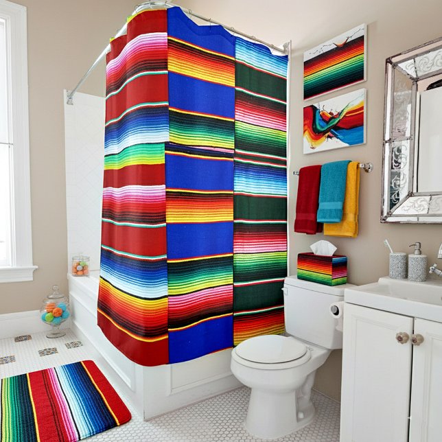 Serape stripe shower curtain (Creator Uploaded)