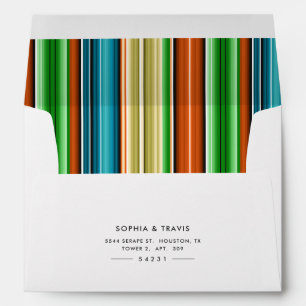 Serape Summer Stripes   Pre-addressed Envelop Envelope