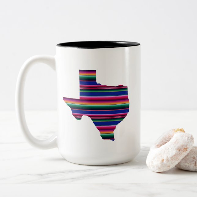 Serape Texas Mug (With Donut)