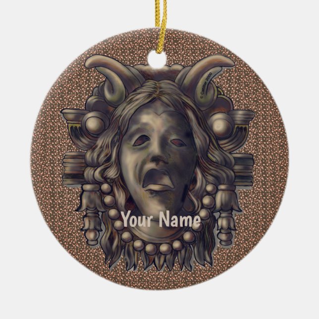 Seraph Gargoyle  Ceramic Tree Decoration (Front)