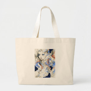 Seraph Ink Pen Drawing Large Tote Bag